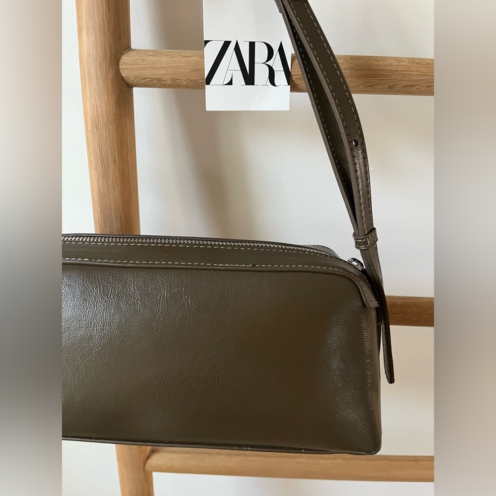 Zara Dark Green Shoulder Bag - Picture 3 of 4